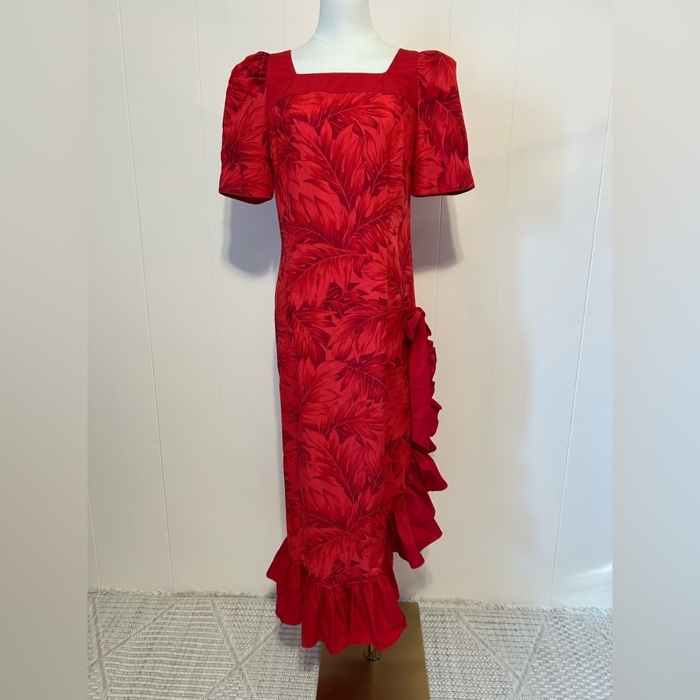 Vintage T&L muu muu factory Red Dress size 7/8
